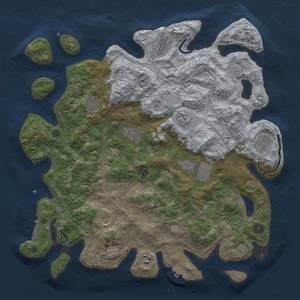 Thumbnail Rust Map: Procedural Map, Size: 4250, Seed: 1119257375, 18 Monuments