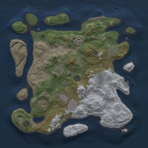 Thumbnail Rust Map: Procedural Map, Size: 3500, Seed: 927019560, 15 Monuments