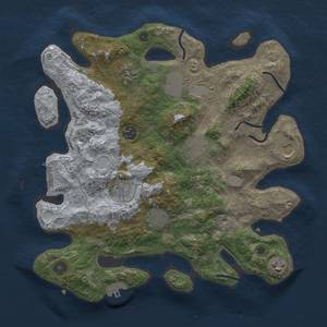 Thumbnail Rust Map: Procedural Map, Size: 3500, Seed: 1255479520, 17 Monuments