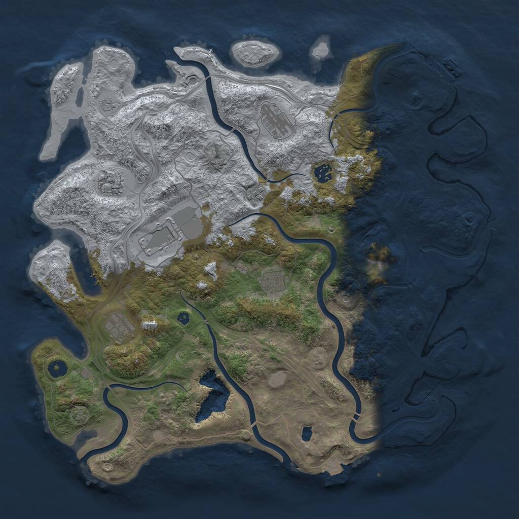 Rust Map: Procedural Map, Size: 4250, Seed: 1589306809, 13 Monuments