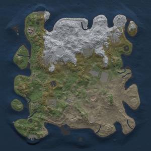 Thumbnail Rust Map: Procedural Map, Size: 3800, Seed: 39607823, 17 Monuments