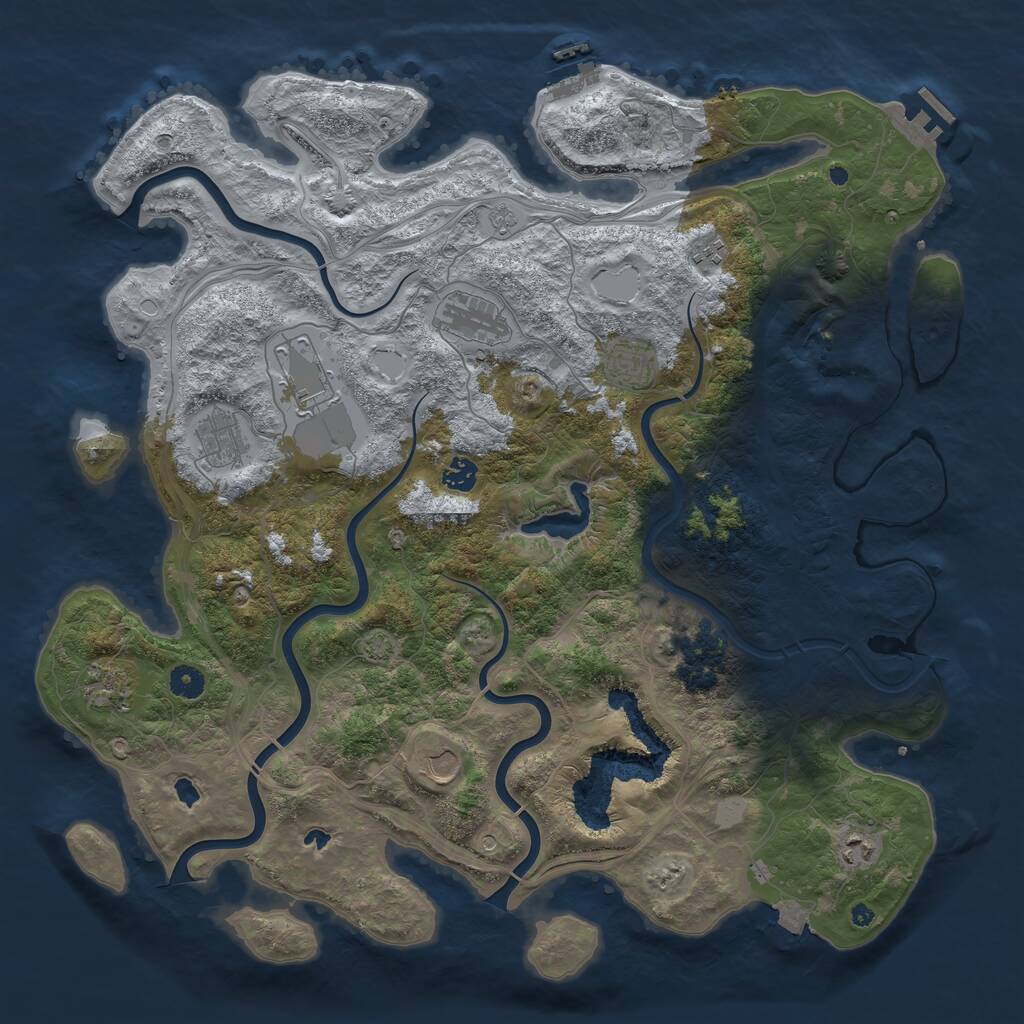 Rust Map: Procedural Map, Size: 4500, Seed: 1699775017, 15 Monuments
