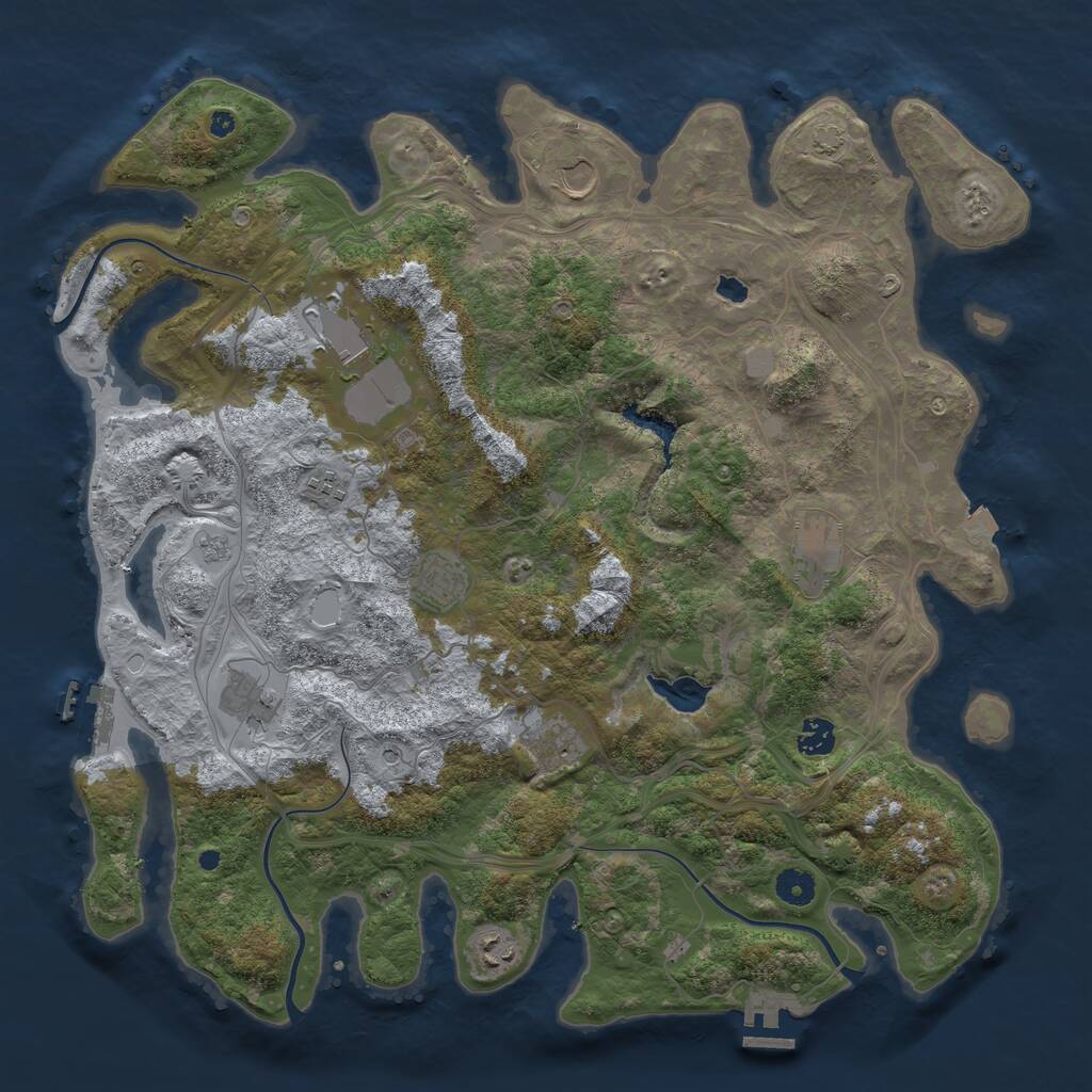 Rust Map: Procedural Map, Size: 4250, Seed: 54634, 15 Monuments