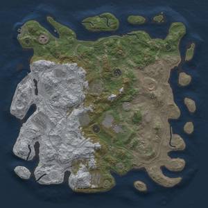 Thumbnail Rust Map: Procedural Map, Size: 4250, Seed: 1523598713, 19 Monuments