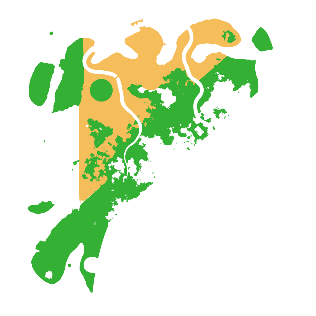 Biome Rust Map: Procedural Map, Size: 3700, Seed: 391820497