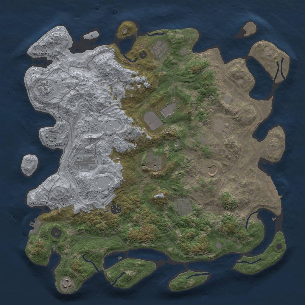 Rust Map: Procedural Map, Size: 4250, Seed: 26278259, 19 Monuments