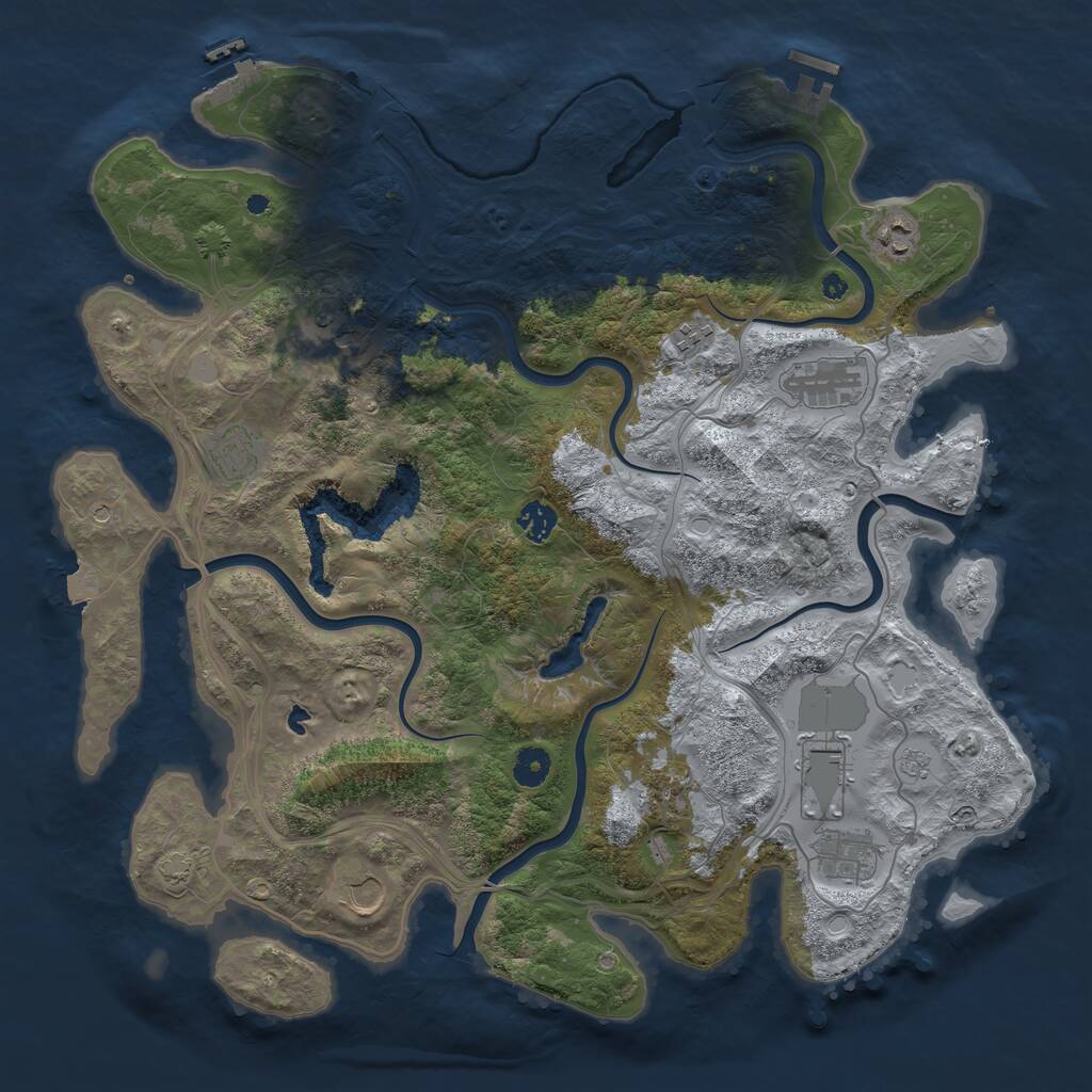 Rust Map: Procedural Map, Size: 4250, Seed: 149137972, 16 Monuments