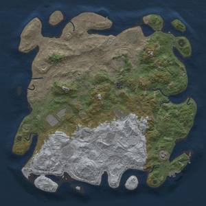 Thumbnail Rust Map: Procedural Map, Size: 4500, Seed: 842215844, 19 Monuments