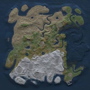 Thumbnail Rust Map: Procedural Map, Size: 4500, Seed: 842215844, 17 Monuments