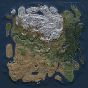 Thumbnail Rust Map: Procedural Map, Size: 4500, Seed: 1999215830, 19 Monuments