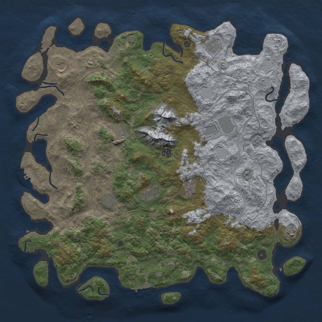 Rust Map: Procedural Map, Size: 5000, Seed: 2028061862, 18 Monuments