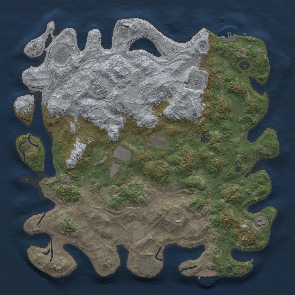 Rust Map: Procedural Map, Size: 4500, Seed: 9935, 19 Monuments