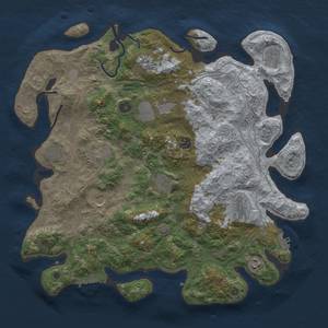 Thumbnail Rust Map: Procedural Map, Size: 4250, Seed: 2030401311, 19 Monuments