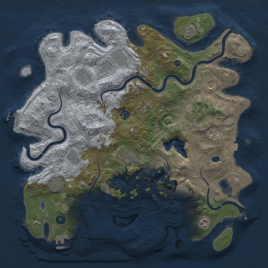 Rust Map: Procedural Map, Size: 4250, Seed: 9754190, 17 Monuments