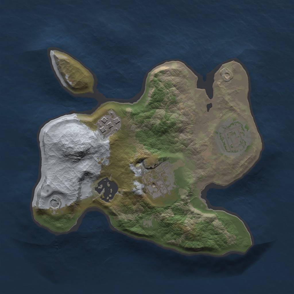 Rust Map: Barren, Size: 2000, Seed: 463430031, 7 Monuments