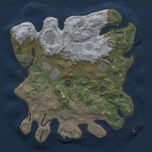 Thumbnail Rust Map: Procedural Map, Size: 3500, Seed: 961674010, 16 Monuments