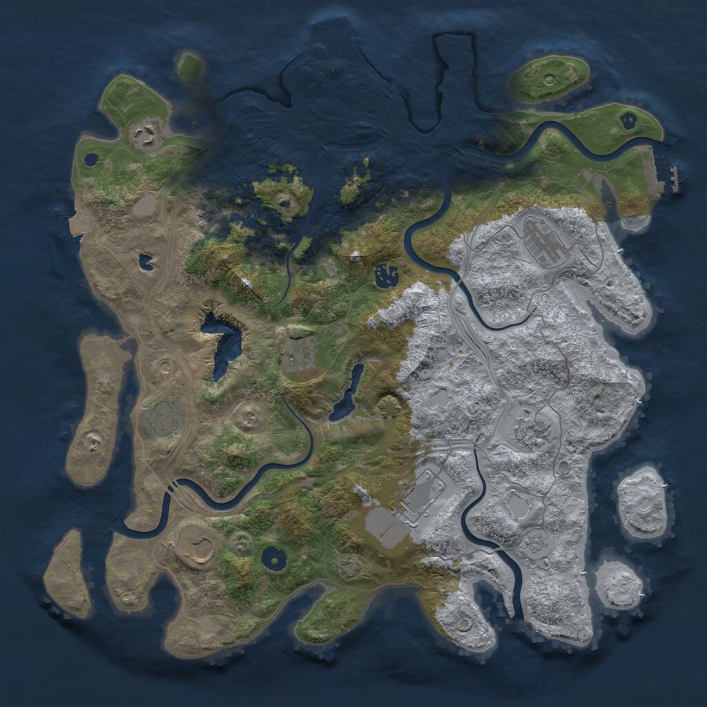 Rust Map: Procedural Map, Size: 4250, Seed: 11391953, 15 Monuments