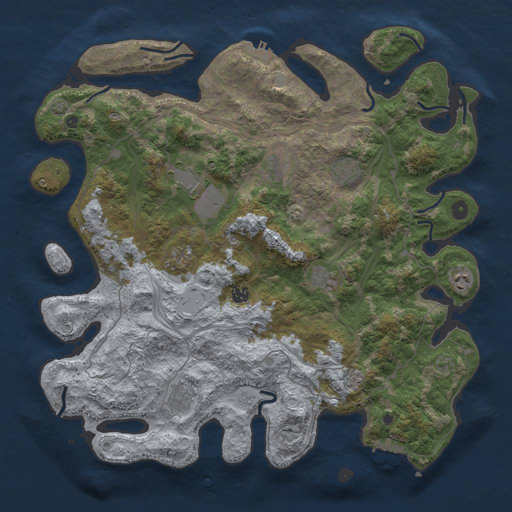 Rust Map: Procedural Map, Size: 4250, Seed: 248, 17 Monuments