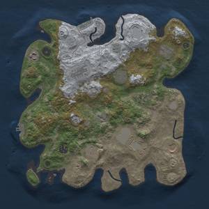 Thumbnail Rust Map: Procedural Map, Size: 3500, Seed: 1583491392, 18 Monuments