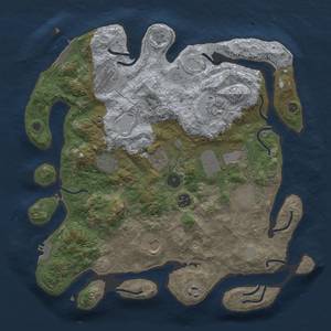 Thumbnail Rust Map: Procedural Map, Size: 3700, Seed: 60462732, 18 Monuments