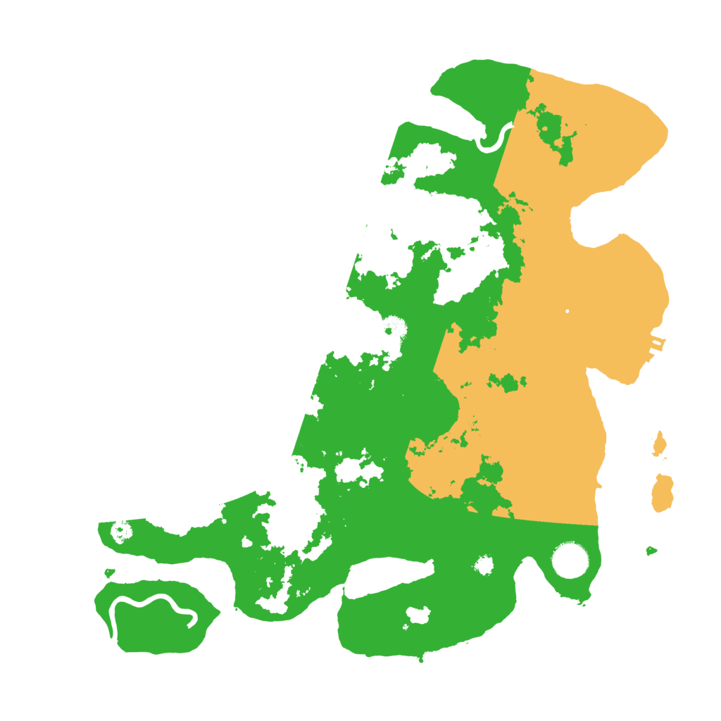 Biome Rust Map: Procedural Map, Size: 3500, Seed: 57265527