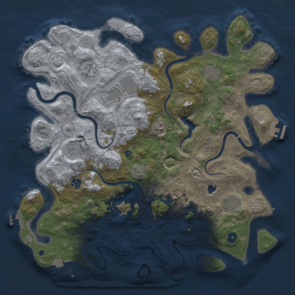 Rust Map: Procedural Map, Size: 4250, Seed: 757999367, 15 Monuments