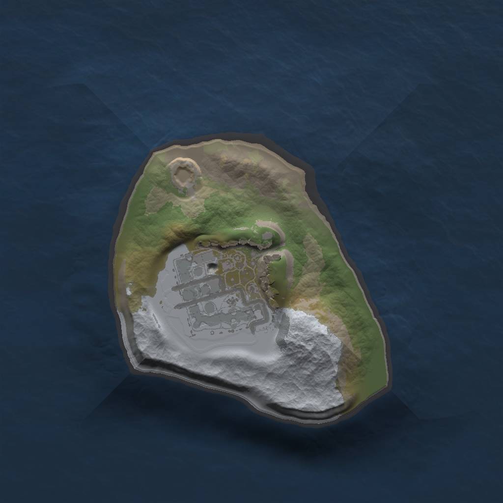 Rust Map: Barren, Size: 1234, Seed: 2147483647, 3 Monuments