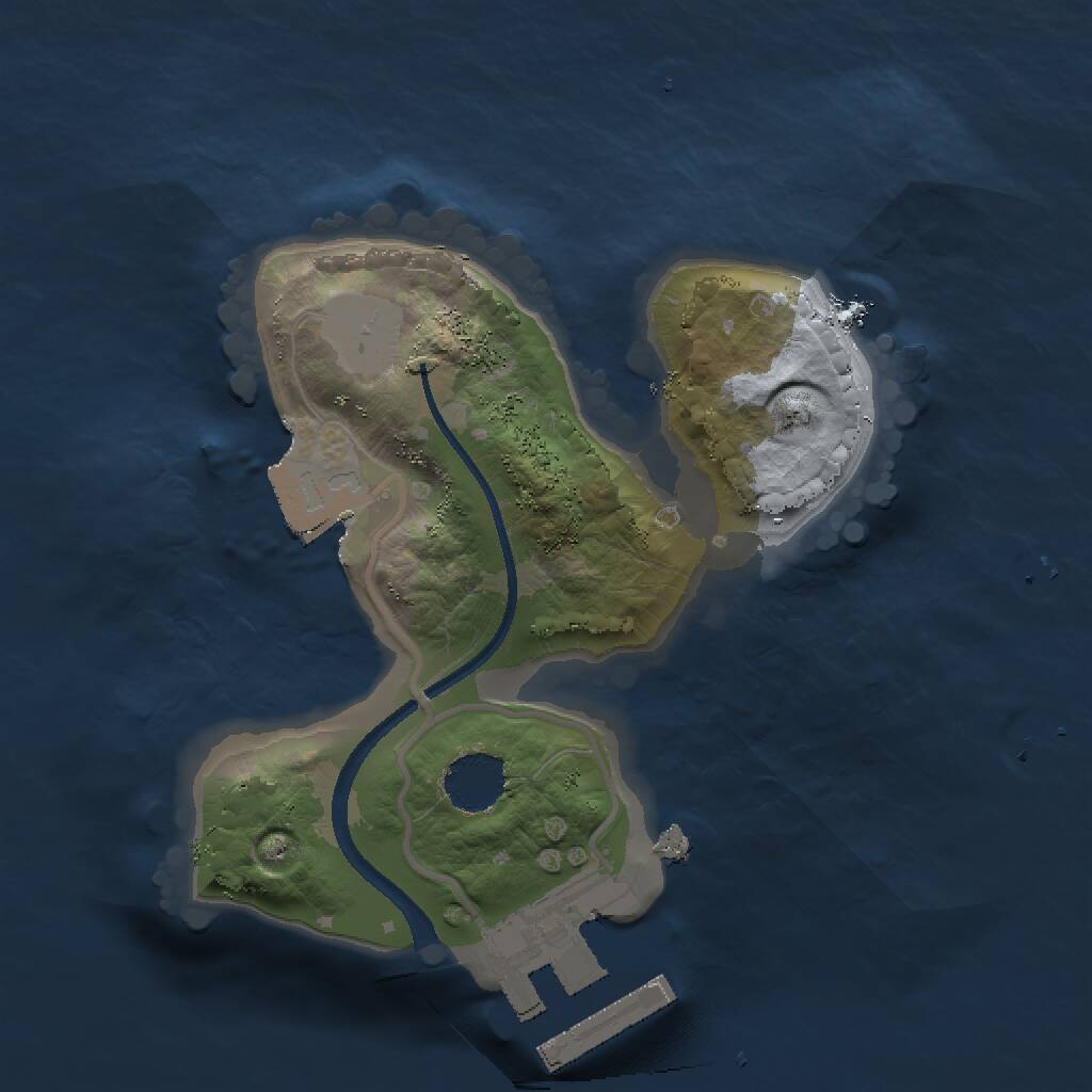 Rust Map: Procedural Map, Size: 1500, Seed: 2017880470, 2 Monuments