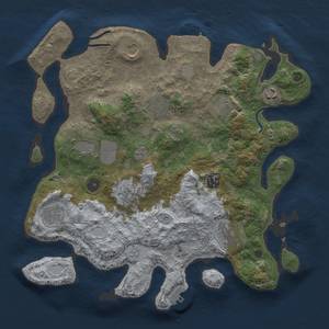 Thumbnail Rust Map: Procedural Map, Size: 3700, Seed: 709022568, 18 Monuments