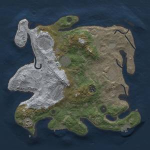 Thumbnail Rust Map: Procedural Map, Size: 3300, Seed: 1687583032, 15 Monuments