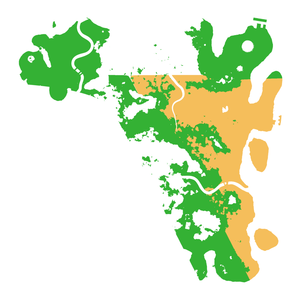 Biome Rust Map: Procedural Map, Size: 4500, Seed: 53489