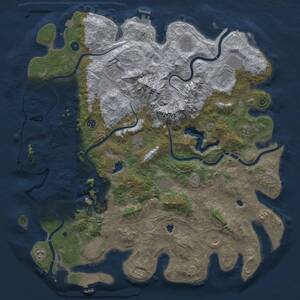 Thumbnail Rust Map: Procedural Map, Size: 5000, Seed: 19600691, 17 Monuments