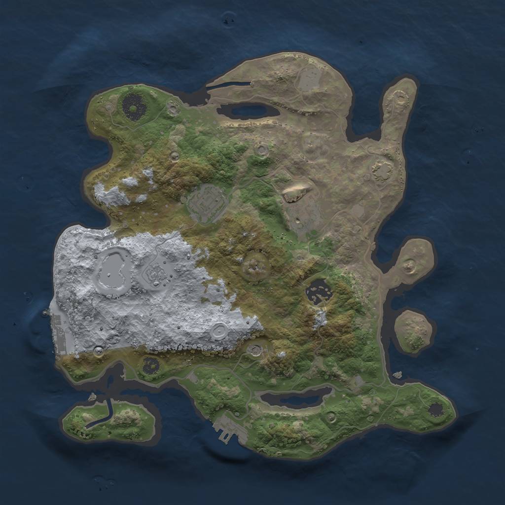 Rust Map: Procedural Map, Size: 3000, Seed: 1218317970, 11 Monuments