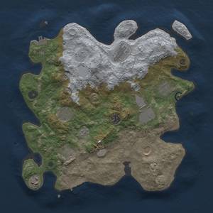 Thumbnail Rust Map: Procedural Map, Size: 3500, Seed: 69962969, 17 Monuments