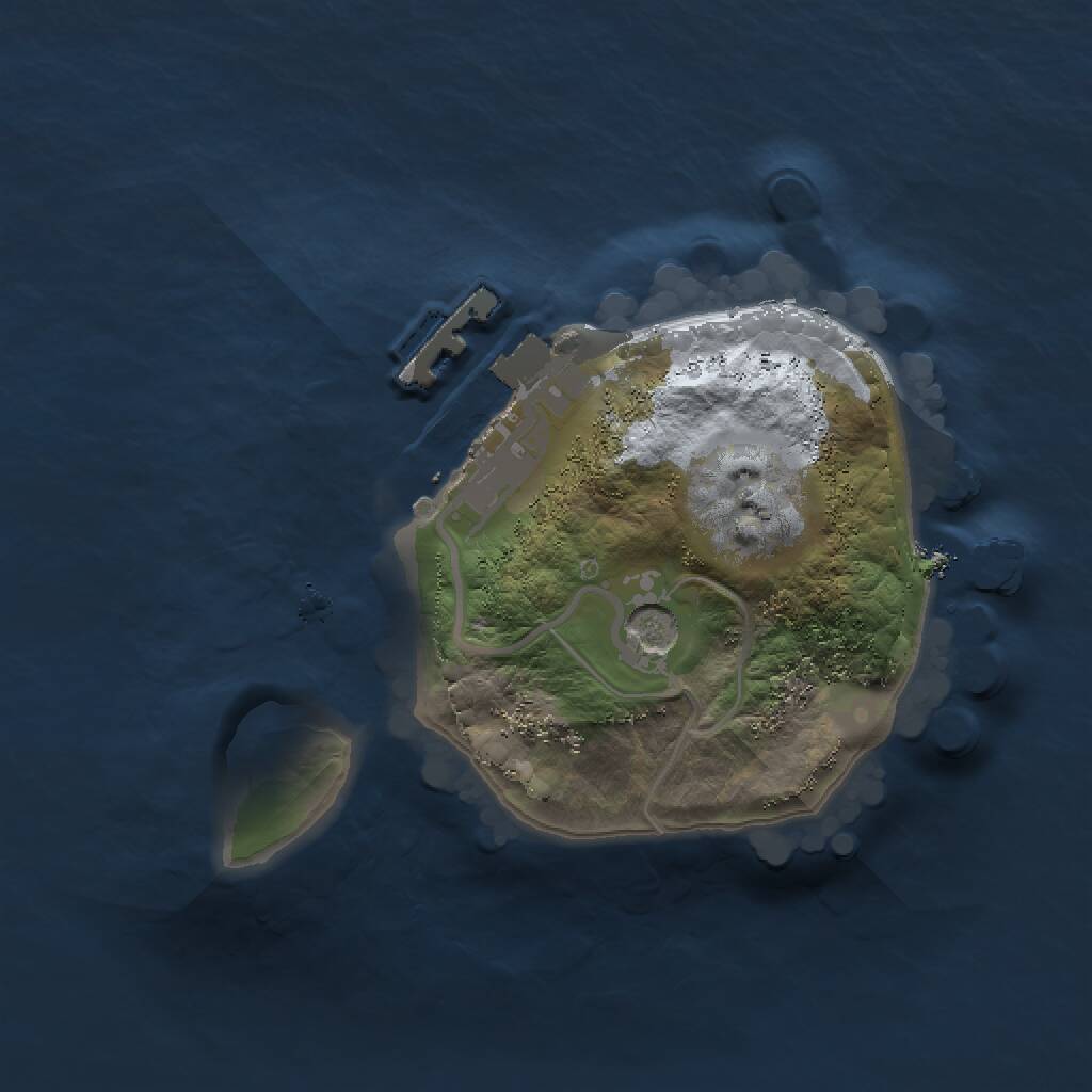 Rust Map: Procedural Map, Size: 1350, Seed: 1470243357, 3 Monuments