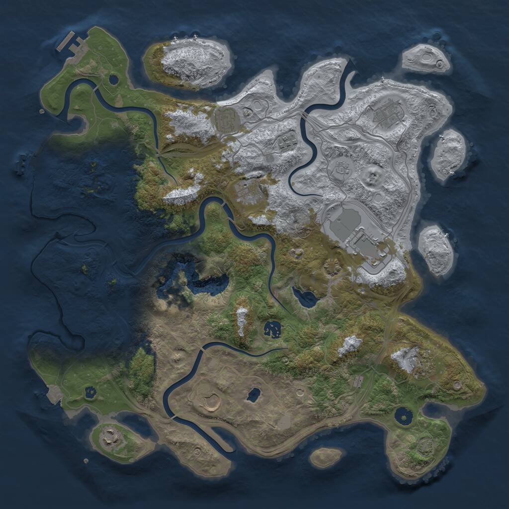 Rust Map: Procedural Map, Size: 4253, Seed: 616399348, 15 Monuments