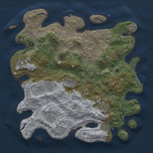 Thumbnail Rust Map: Procedural Map, Size: 4100, Seed: 35824, 18 Monuments