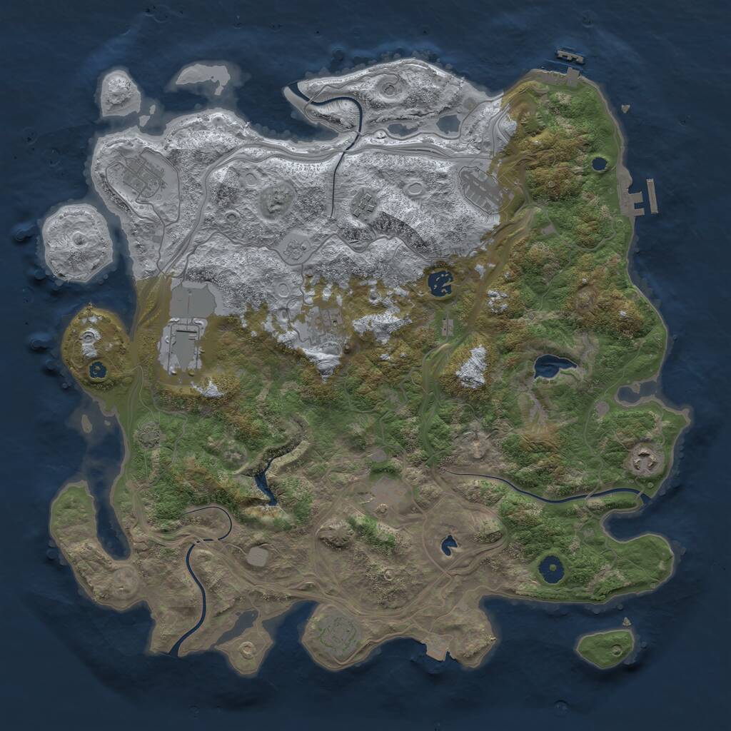 Rust Map: Procedural Map, Size: 4250, Seed: 1326888580, 15 Monuments