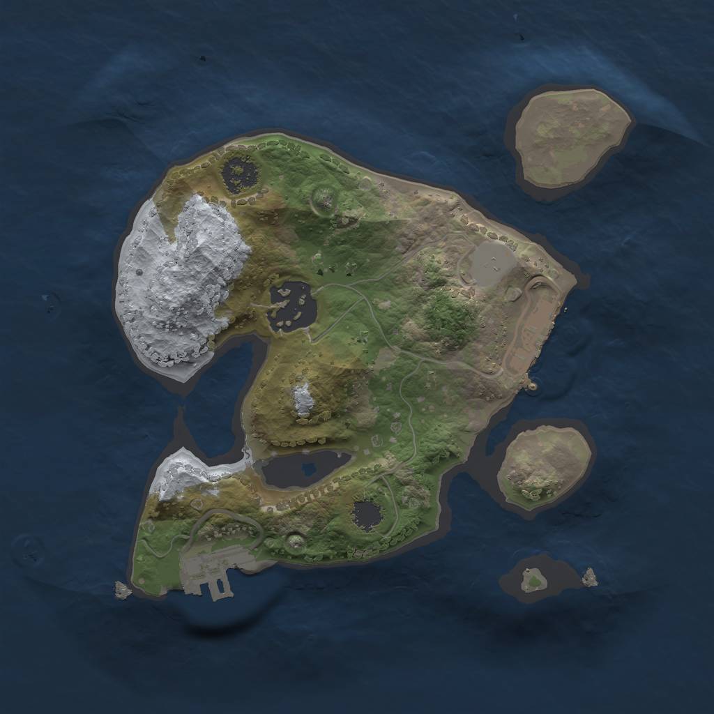 Rust Map: Procedural Map, Size: 2048, Seed: 168820817, 6 Monuments
