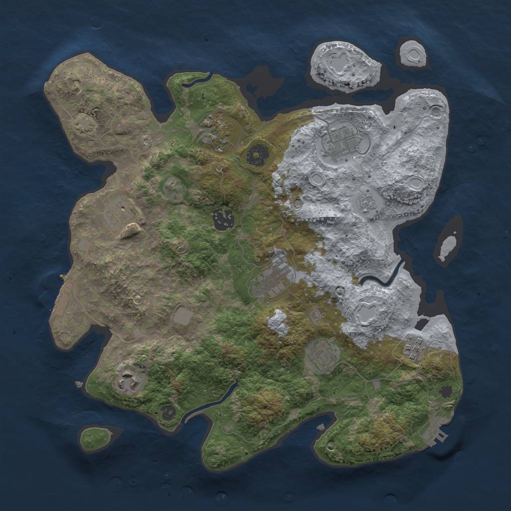 Rust Map: Procedural Map, Size: 3412, Seed: 1319089633, 15 Monuments