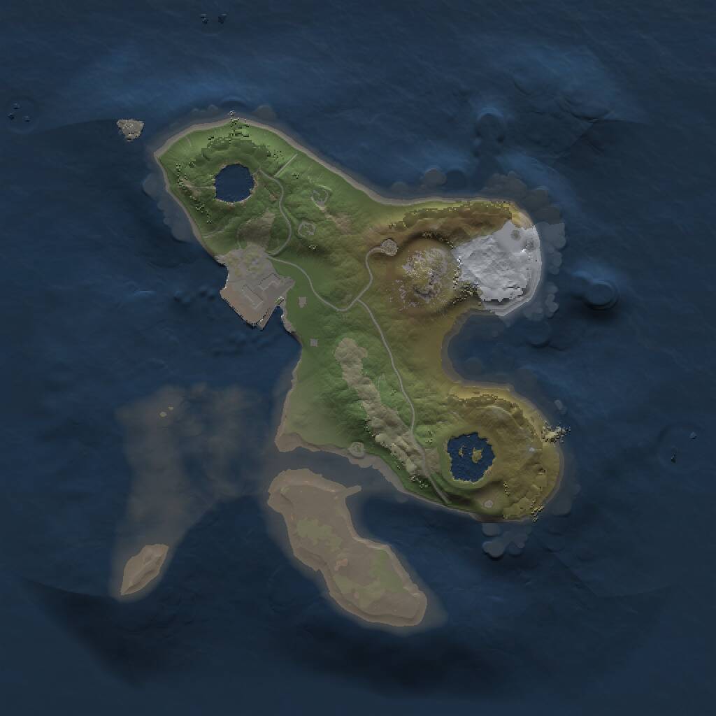 Rust Map: Procedural Map, Size: 1500, Seed: 202, 1 Monuments