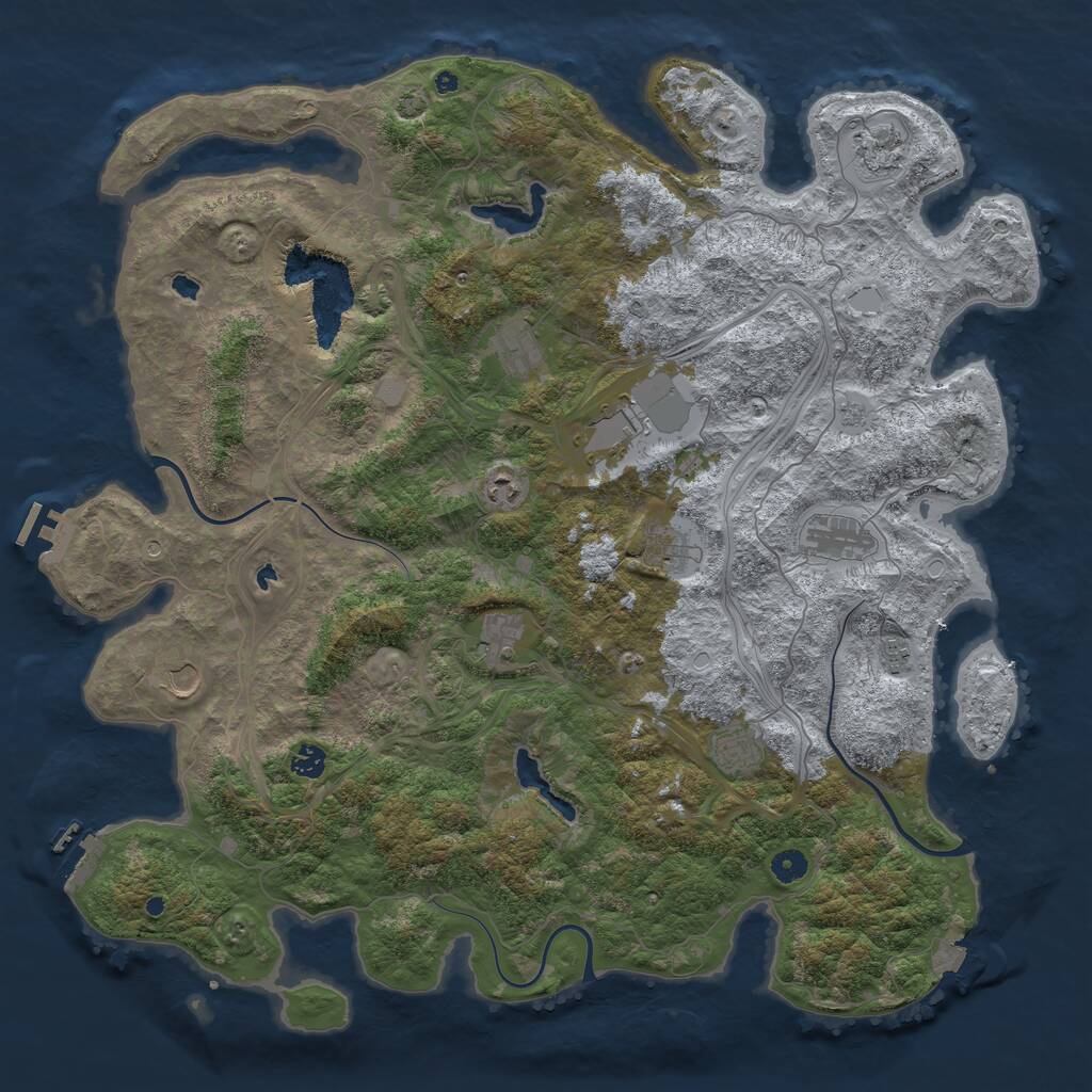 Rust Map: Procedural Map, Size: 4800, Seed: 1546205644, 17 Monuments
