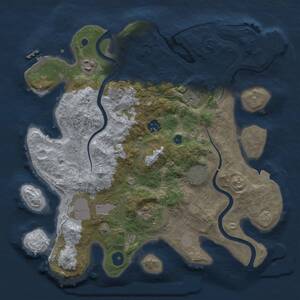 Thumbnail Rust Map: Procedural Map, Size: 3500, Seed: 50771710, 13 Monuments