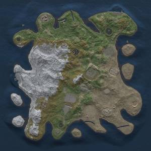 Thumbnail Rust Map: Procedural Map, Size: 3500, Seed: 50771710, 18 Monuments