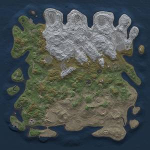 Thumbnail Rust Map: Procedural Map, Size: 4500, Seed: 873945405, 19 Monuments