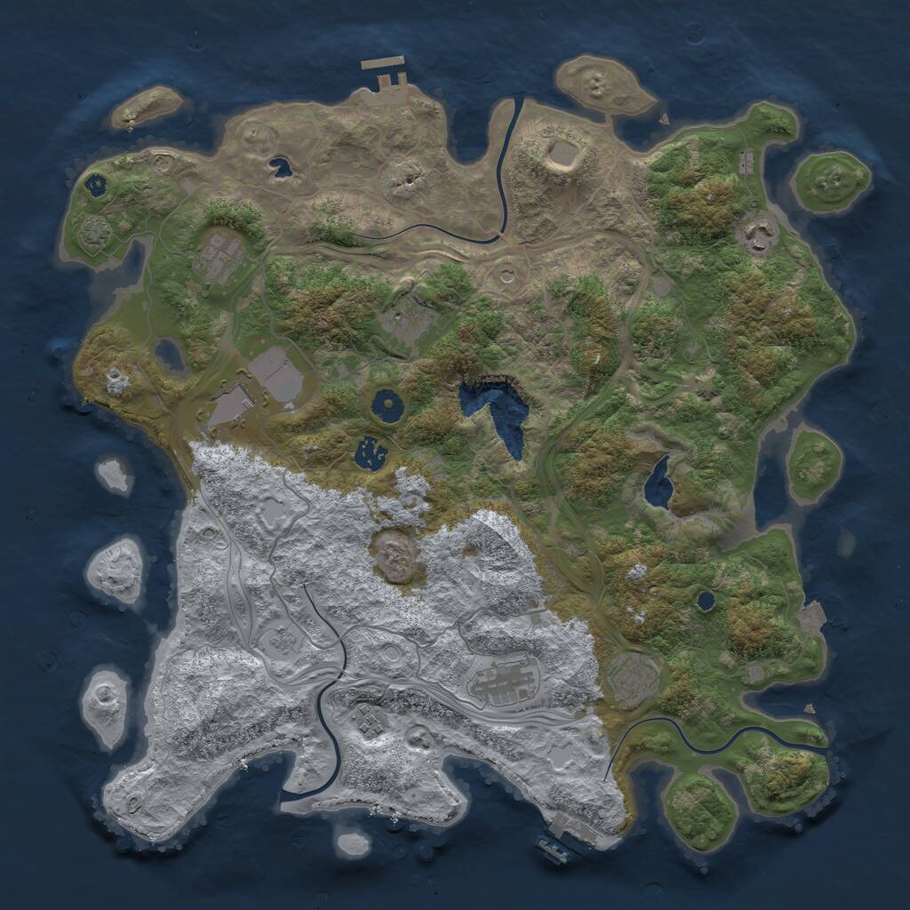 Rust Map: Procedural Map, Size: 4250, Seed: 20230518, 14 Monuments
