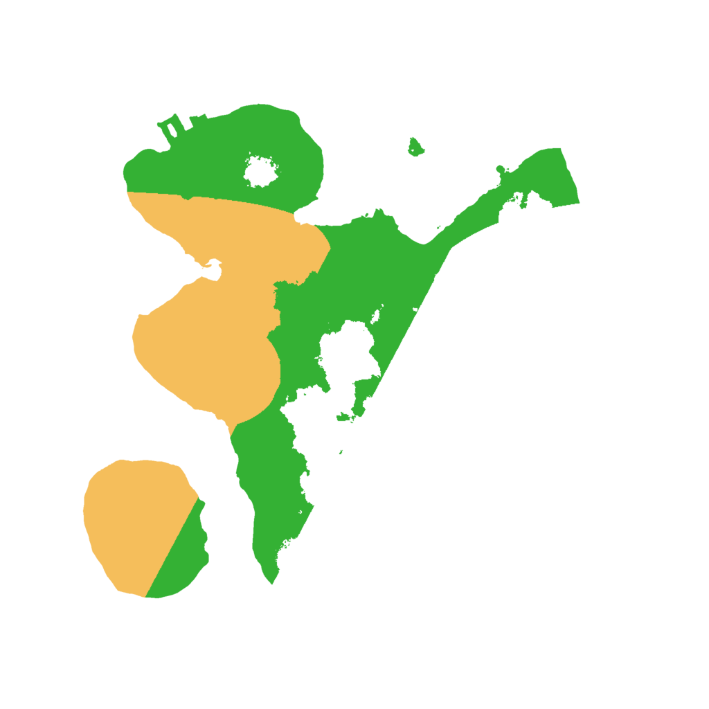 Biome Rust Map: Procedural Map, Size: 2000, Seed: 598564287