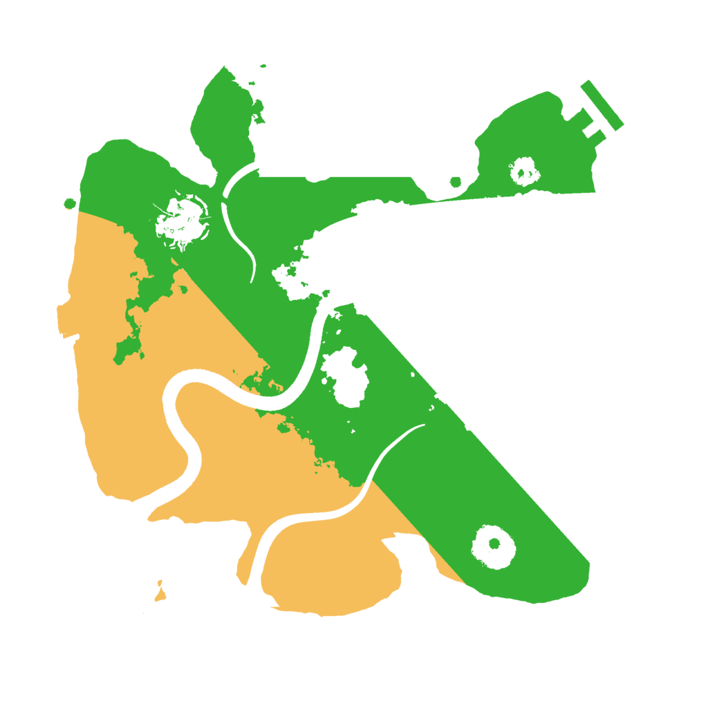 Biome Rust Map: Procedural Map, Size: 2500, Seed: 1033391643