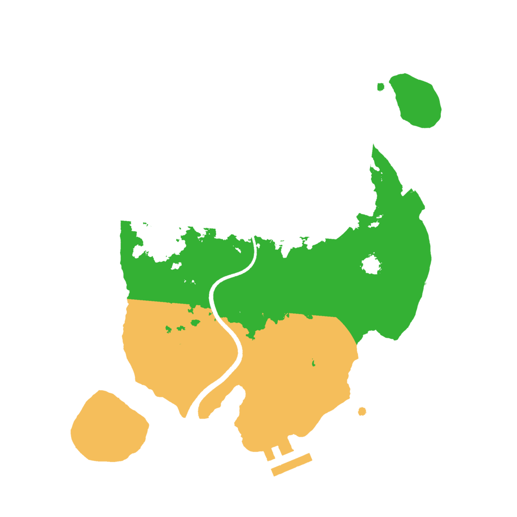 Biome Rust Map: Procedural Map, Size: 2500, Seed: 93547334