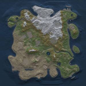 Thumbnail Rust Map: Procedural Map, Size: 3500, Seed: 660106, 14 Monuments